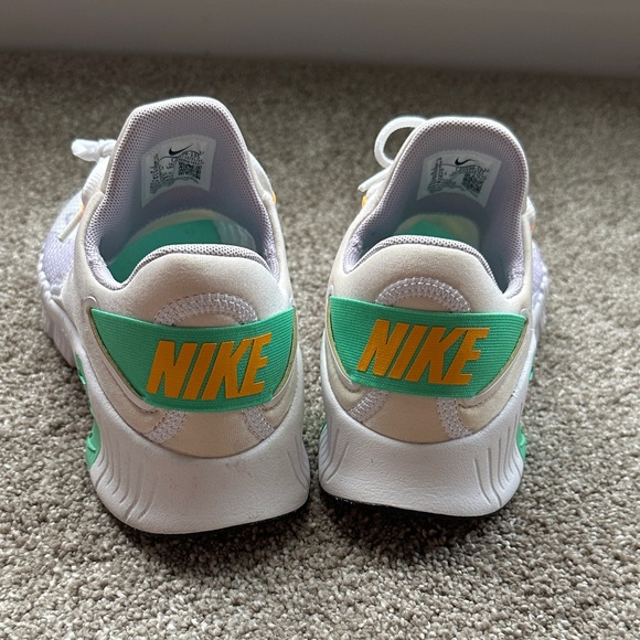 Nike White and Orange Athletic Sneakers - Picture 3 of 5